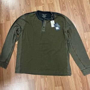 New with tags , men’s Lucky Brand long sleeved shirt -burnt out style.